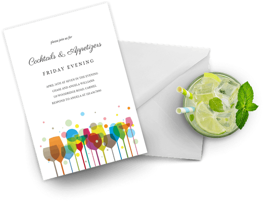 Invitaciones para Fiestás Cóctel